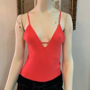 bebe coral tank bodysuit